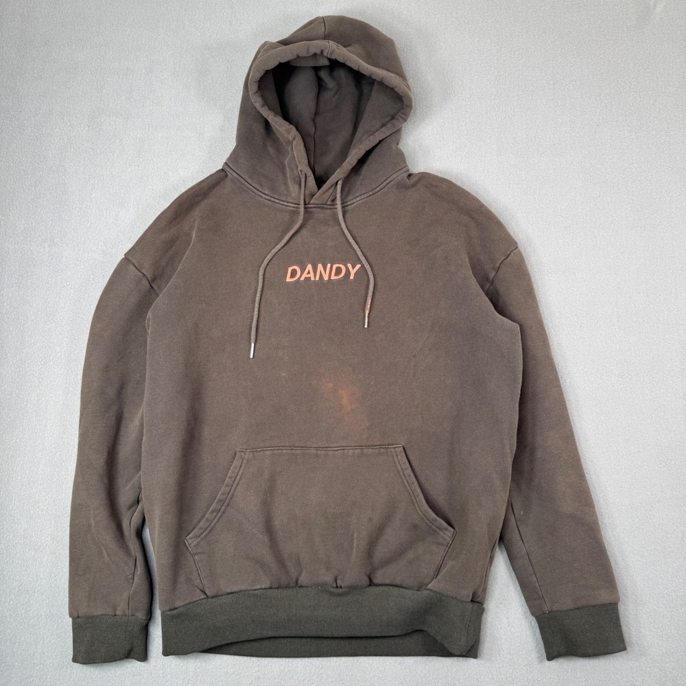 Dandy Worldwide Graphic Hoodie Medium Brown Skeleton Streetwear Grunge Mens